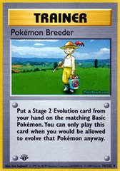 Pokemon Breeder - 76/102 - Rare - 1st Edition