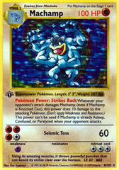 Machamp - 8/102 - Holo Rare - Shadowless - 1st Edition