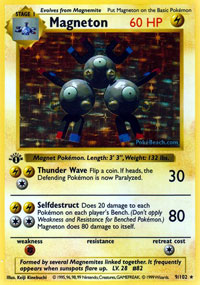 Magneton - 9/102 - Holo Rare - 1st Edition