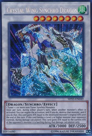 yugioh synchro dragon cards SUDA-EN039 Crystal Clear Wing Over Synchro Dragon : Ultra Rare 1st Edition YuGiOh Card