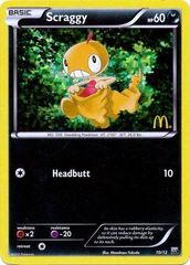 Scraggy 10/12 Confetti Holo Promo - 2012 McDonald's Campaign