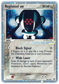 Registeel EX 100/106 - Rare Holo