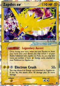 Zapdos ex - 116/112 - Rare Holo EX