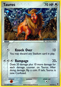 Tauros - 16/112 - Holo Rare