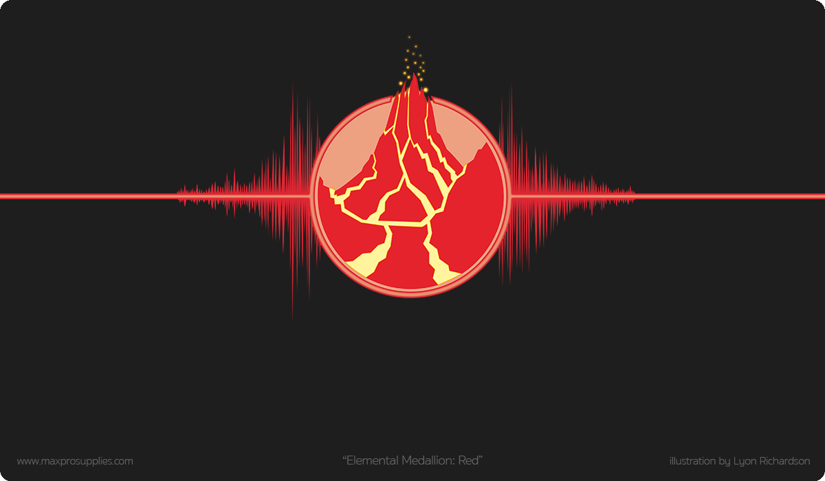 Premium Image Playmat 24x14 - Elemental Red