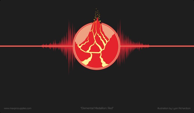 Premium Image Playmat 24x14 - Elemental Red