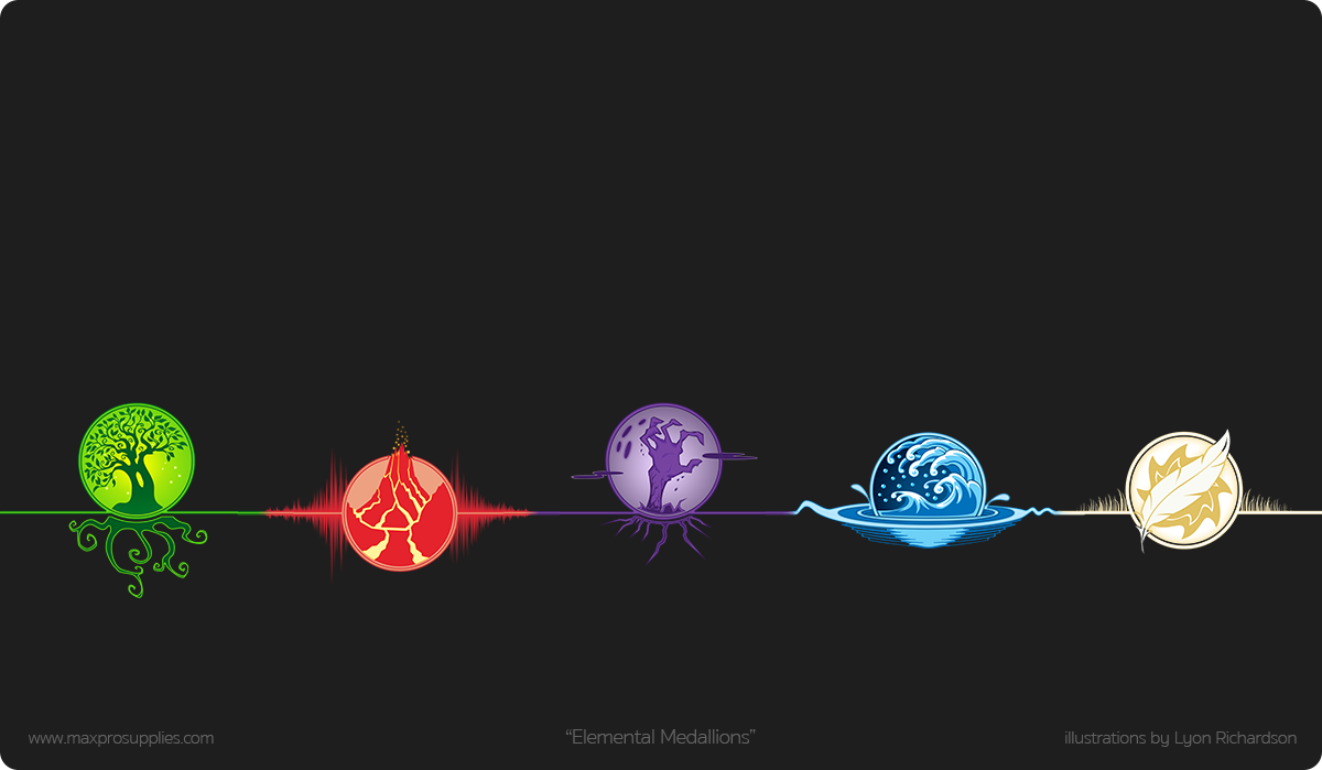 Premium Image Playmat 24x14 - Elemental Five
