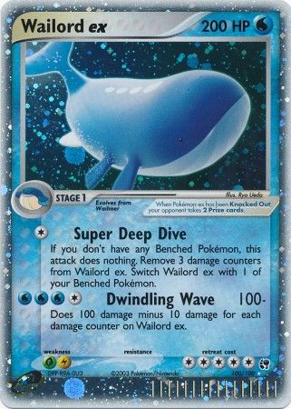 Wailord EX 100/100 - Rare Holo