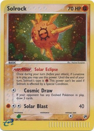 Solrock - 13/100 - Holo Rare