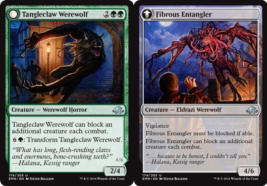 Tangleclaw Werewolf // Fibrous Entangler