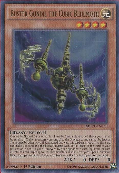 Buster Gundil the Cubic Behemoth - MVP1-EN035 - Ultra Rare - 1st Edition