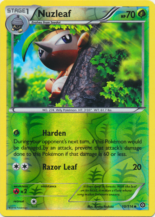 Nuzleaf - 10/114 - Uncommon - Reverse Holo