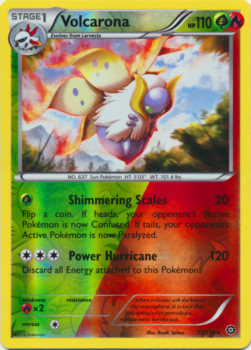 Volcarona - 15/114 - Rare - Reverse Holo