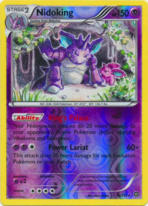 Nidoking - 45/114 - Rare - Reverse Holo