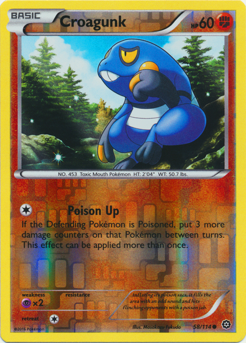 Croagunk - 58/114 - Common - Reverse Holo