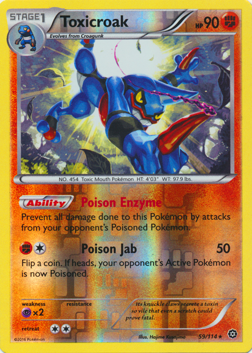 Toxicroak - 59/114 - Rare - Reverse Holo