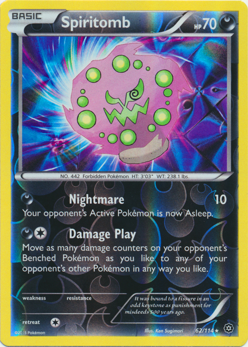 Spiritomb - 62/114 - Rare - Reverse Holo