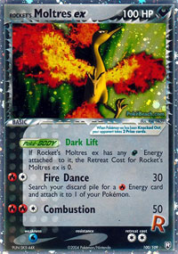 Rockets Moltres-EX - 100/109 - Rare Holo EX