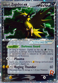 Rockets Zapdos-EX - 106/109 - Rare Holo EX