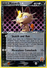 Rockets Meowth - 46/109 - Uncommon