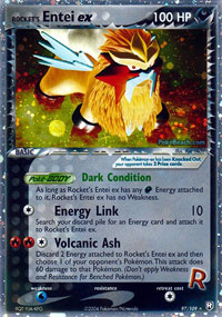 Rockets Entei-EX - 97/109 - Rare Holo EX