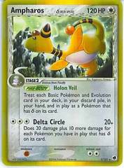 Ampharos Delta Species - 1/101 - Sneak Preview Promo ( EX Dragon Frontiers Stamp)