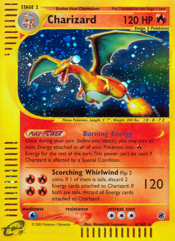 Pokem charizard card top 25th Anniversary, 120 Hp, collectable