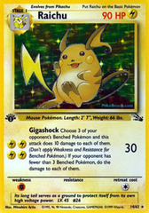 Raichu - 14/62 - Holo Rare - 1st Edition