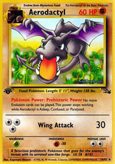 Aerodactyl - 16/62 - Rare - 1st Edition