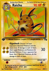 Raichu - 29/62 - Rare - 1st Edition