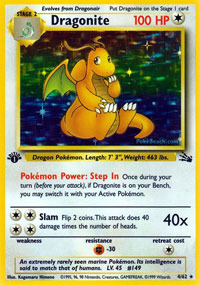 Dragonite - 4/62 - Holo Rare - 1st Edition