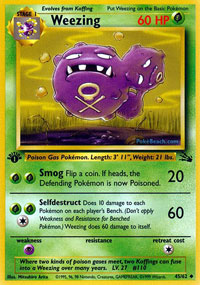 Weezing - 45/62 - Uncommon - 1st Edition