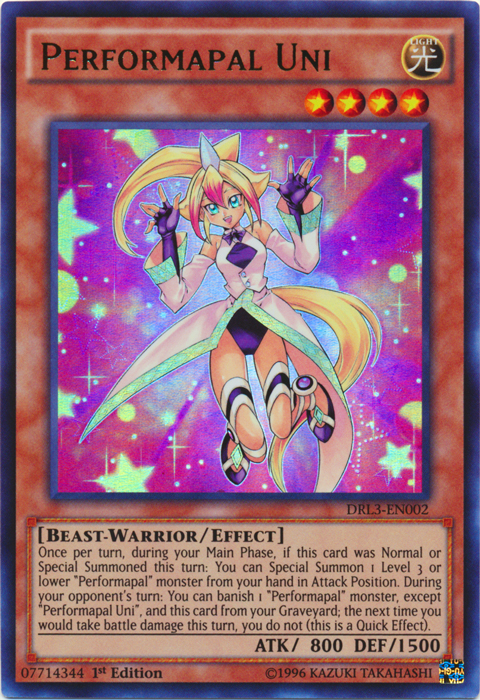 Performapal Uni - DRL3-EN002 - Ultra Rare - 1st Edition