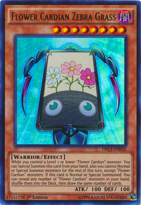 Fleur Cardian Zebra Grass - DRL3-EN032 - Ultra Rare - 1ere edition // Dragons of Legend: Unleashed - DRL3