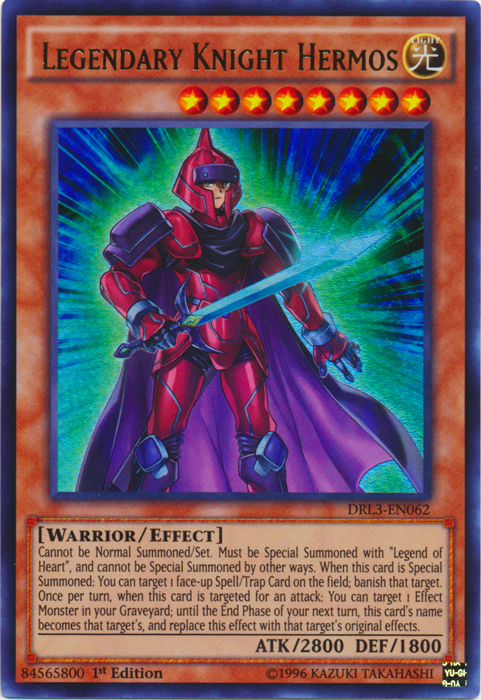 yugioh hermos card Legendary Knight Hermos - DRL3-EN062 - Ultra Rare - 1st Edition - Yu-Gi-Oh!  » Yu-Gi-Oh! Singles » Premium Packs » Dragons of Legend: Unleashed - DRL3 -  The Side Deck Gaming Cafe
