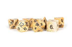 First Tier Gemstone Polyhedral Dice Set - Picture Jasper