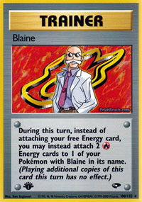 Blaine - 100/132 - Rare - 1st Edition