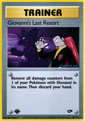 Giovanni's Last Resort - 105/132 - Rare - 1st Edition