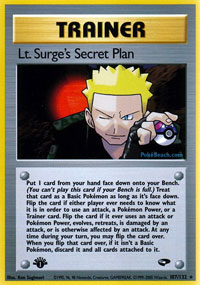 Lt. Surges Secret Plan - 107/132 - Rare - 1st Edition