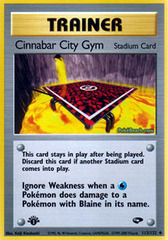 Cinnabar City Gym - 113/132 - Uncommon - 1st Edition