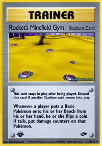 Rockets Minefield Gym - 119/132 - Uncommon - 1st Edition