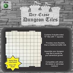 Dry Erase Dungeon Tiles - Combo Pack of Nine 10