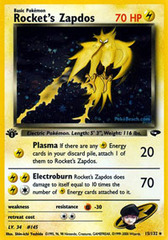 Rocket's Zapdos - 15/132 - Holo Rare - 1st Edition