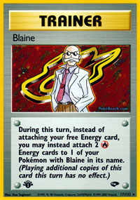 Blaine - 17/132 - Holo Rare - 1st Edition