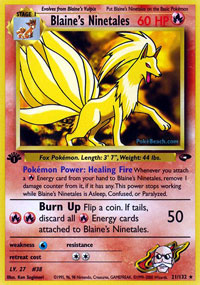 Blaines Ninetales - 21/132 - Rare - 1st Edition