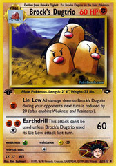 Brock's Dugtrio - 22/132 - Rare - 1st Edition