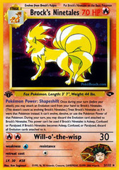 Brock's Ninetales - 3/132 - Holo Rare - 1st Edition