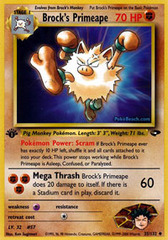 Brock's Primeape - 35/132 - Uncommon - 1st Edition