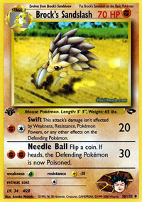 Brocks Sandslash - 36/132 - Uncommon - 1st Edition