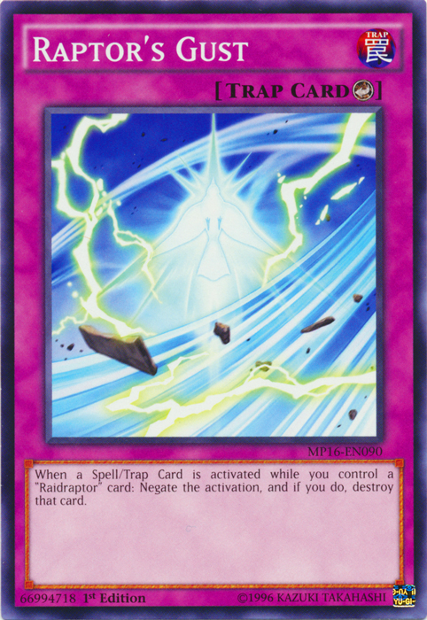 Raptors Gust - MP16-EN090 - Common - 1st Edition